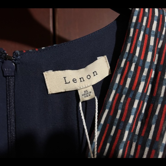 Lenon x Anthropologie Matilda Plaid/Checkered Faux Wrap Ciffon Dress Size XS - Picture 15 of 16